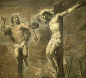 Christus am Kreuz und der gute Schächer, um 1565